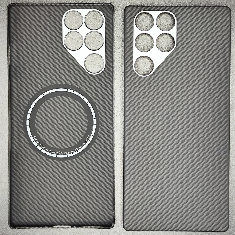 Фото Кевларовый чехол для ZTE nubia RedMagic 11 Pro, арамидное волокно, магнитная зарядка, ультратонкий минималистичный стиль, углеродное волокно №1