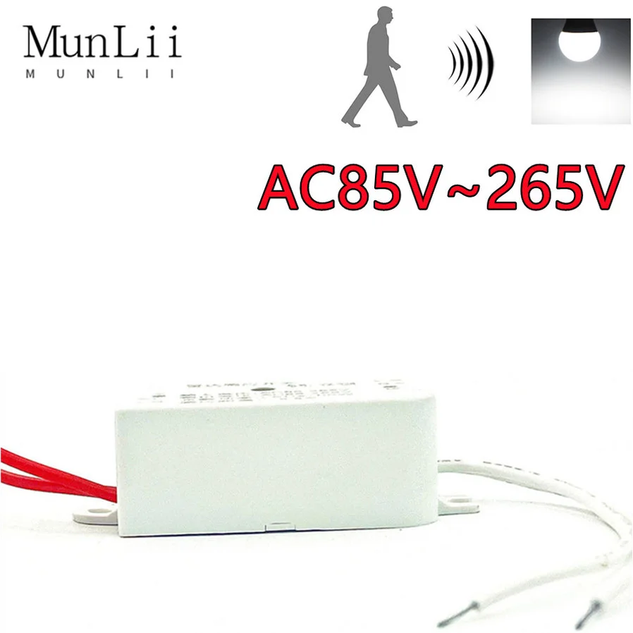 

110V 220V AC 50Hz Auto Infrared Sensor Switch PIR Microwave Radar Body Motion Sensor Module High quality Support drop shipping