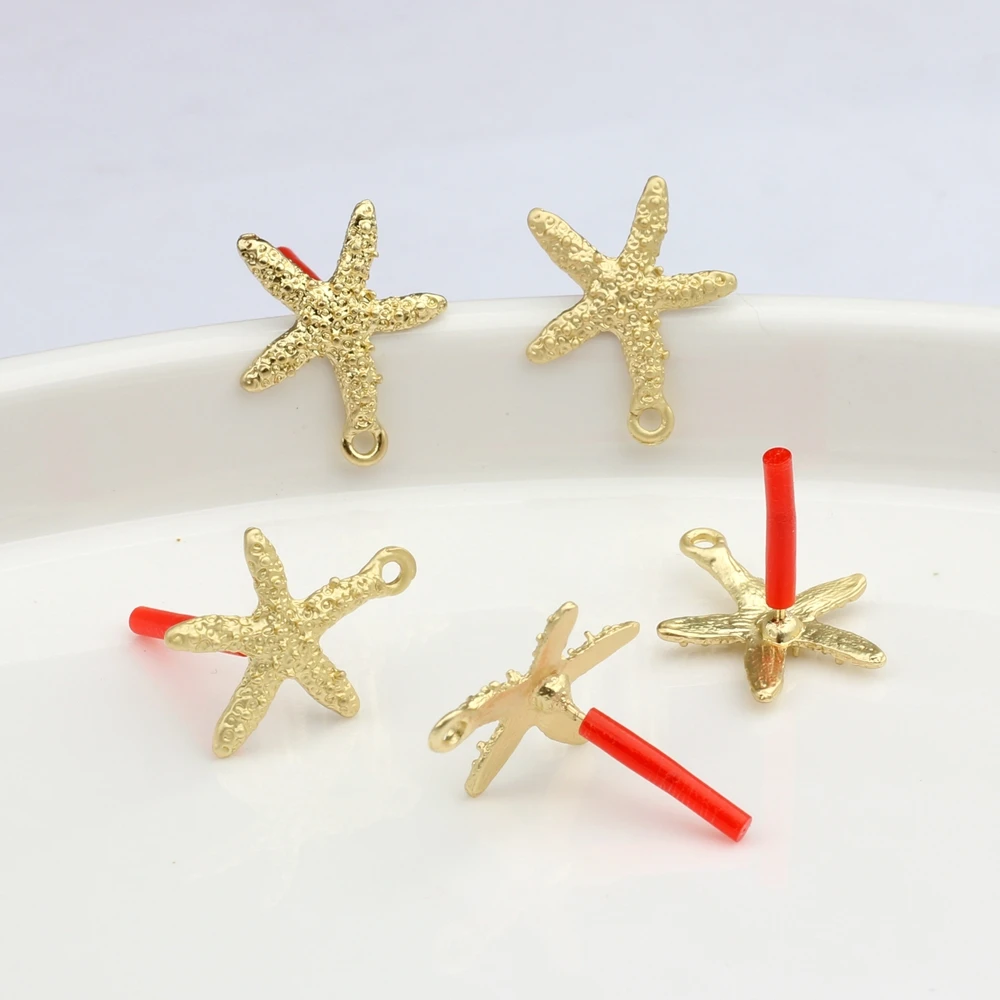 

Zinc Alloy Earrings Conch Starfish Earrings Connector Charms 6pcs/lot For DIY Drop Earrings Jewelry Making Accessories