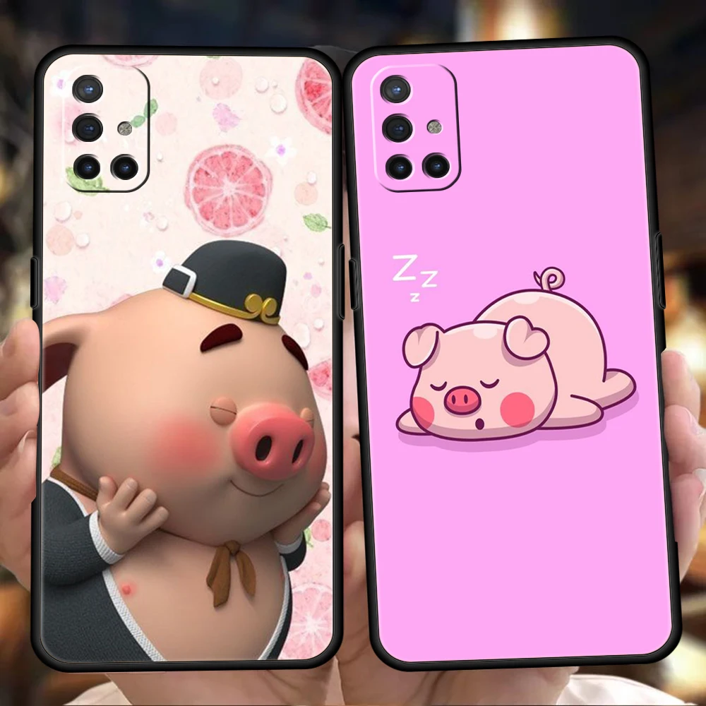 

Cute Pink Pig Cartoon Silicone Case For Oneplus 10 Nord N100 N200 N10 2 CE Z 7 8 9 9RT 10R 9R 7T 8T Pro 5G Shockproof Shell Bags