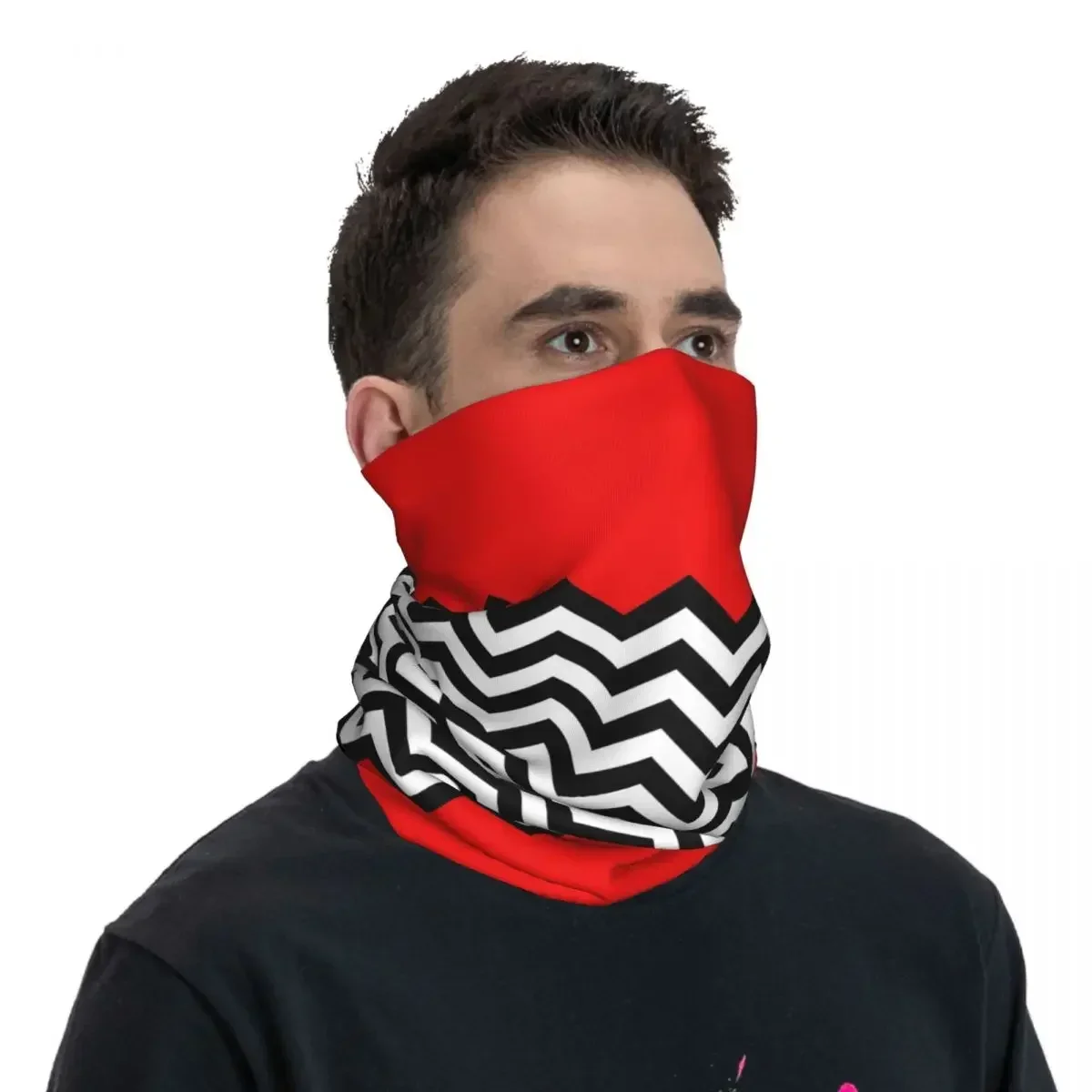 Twin Peaks - Черная ложа с узором бандана гетры принтом шарф теплая маска для лица