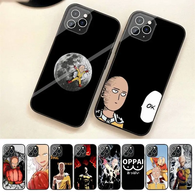 

Anime One Punch Man Phone Case For Iphone 7 8 Plus X Xr Xs 11 12 13 Se2020 Mini 14 Pro Max Tempered Glass Fundas