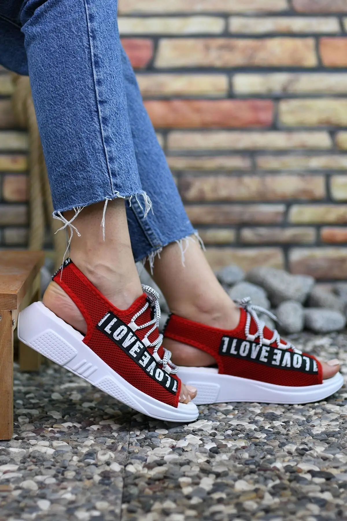 Sandals Woman Summer Luxury Women 2022 New Heels Red Platform Wedges Shoes Orthopedic Comfortable Outdoor Fashion Plus Size