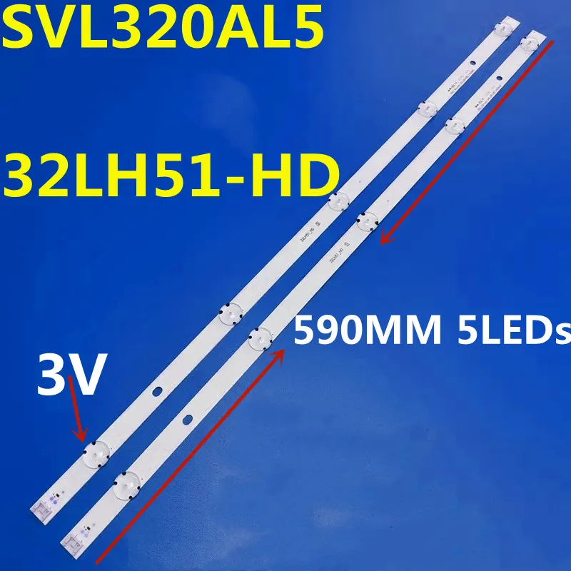 Светодиодная лента на 5 ламп, 10 шт., для 32lh60 _ HD SVL320AL5 32LH510B 32LH560B 32LH561B 32LH570B 32LF510B 32LF510U 32LH512U 32LH520U 32LH590U