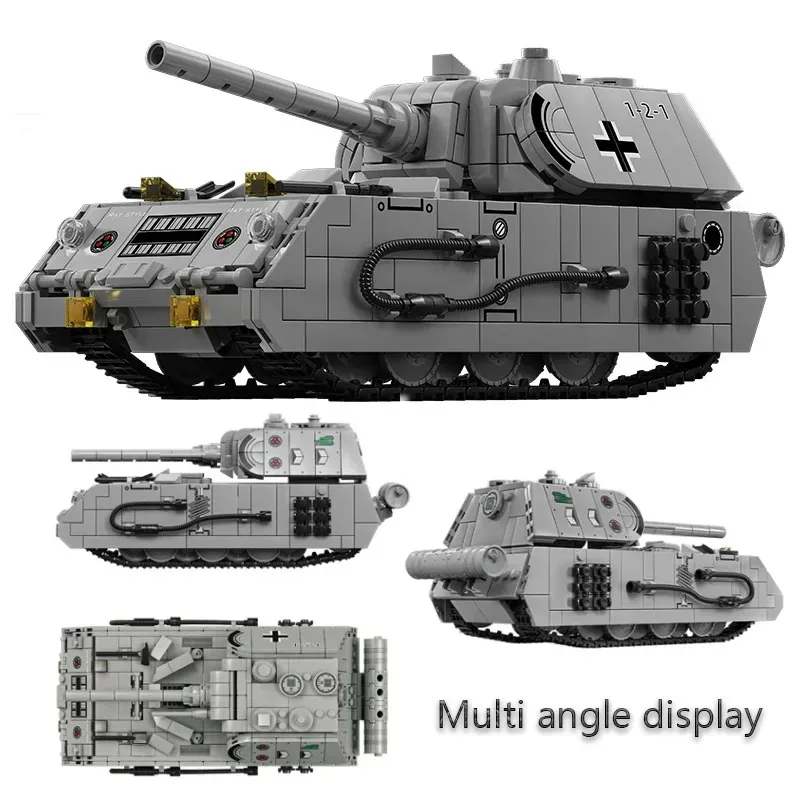 2024 WW2 Германия Военный Танк Строительные Блоки Panzer VIII Maus Супер Тяжелый Модель