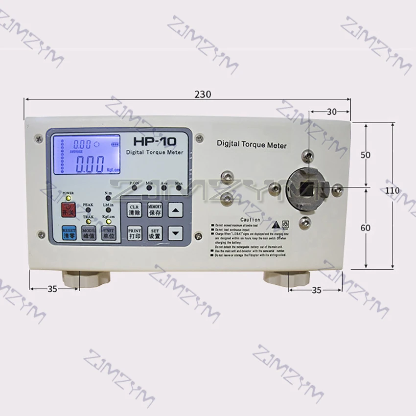 

Цифровой измеритель крутящего момента ZJMZYM HP-10/20/50/100/250