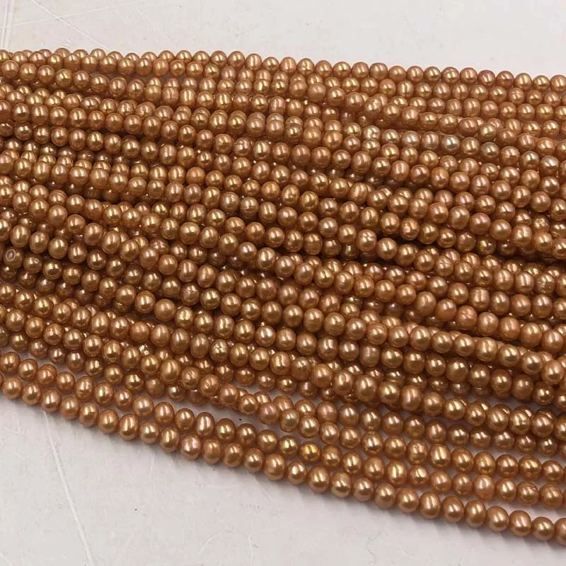 ELEISPL JEWELRY Wholesale  10 Strands 6-7mm Orange Freshwater Pearls Free Shipping #22000476-1
