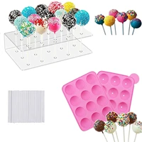 silicone cake pop mold set lollipop maker kit for diy cookie baking mould hard candy chocolate sugarcraft making supplies tools