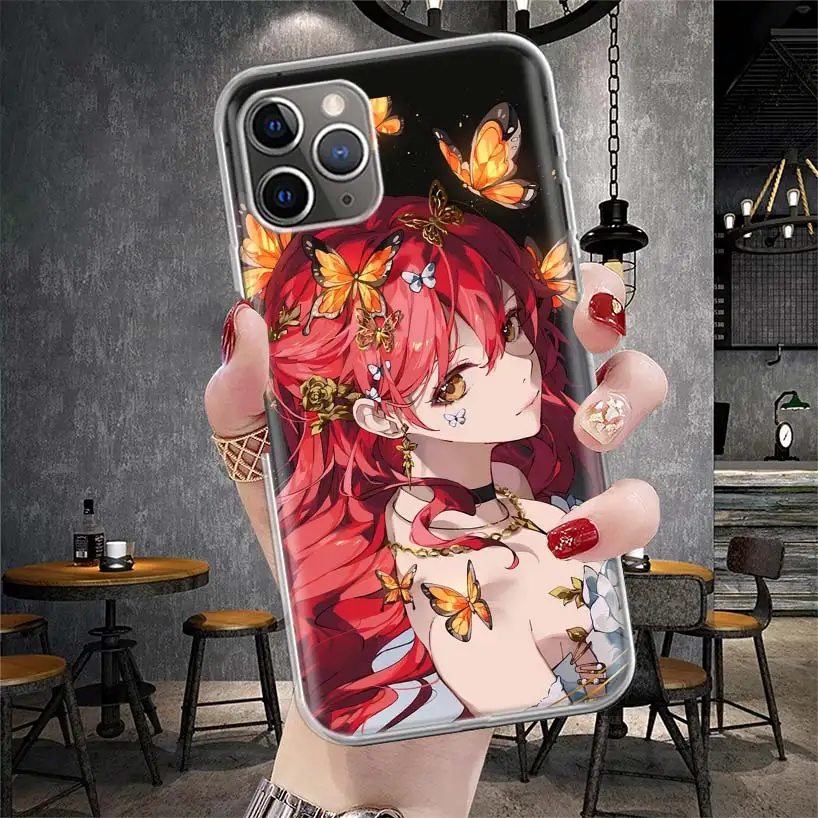 Фото Мягкий чехол для телефона Honkai Star Rail Himeko для iPhone 11, 17 Air, 17E, 16E, 16 Pro Max, 15+, 14 Plus, 13, 12, Apple 7, SE, 8, Fundas Coque 11 №2