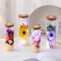 floating bottle with led eternal immortal flower desk accessories mothers day wedding favors bridesmaid gift valentines day gift