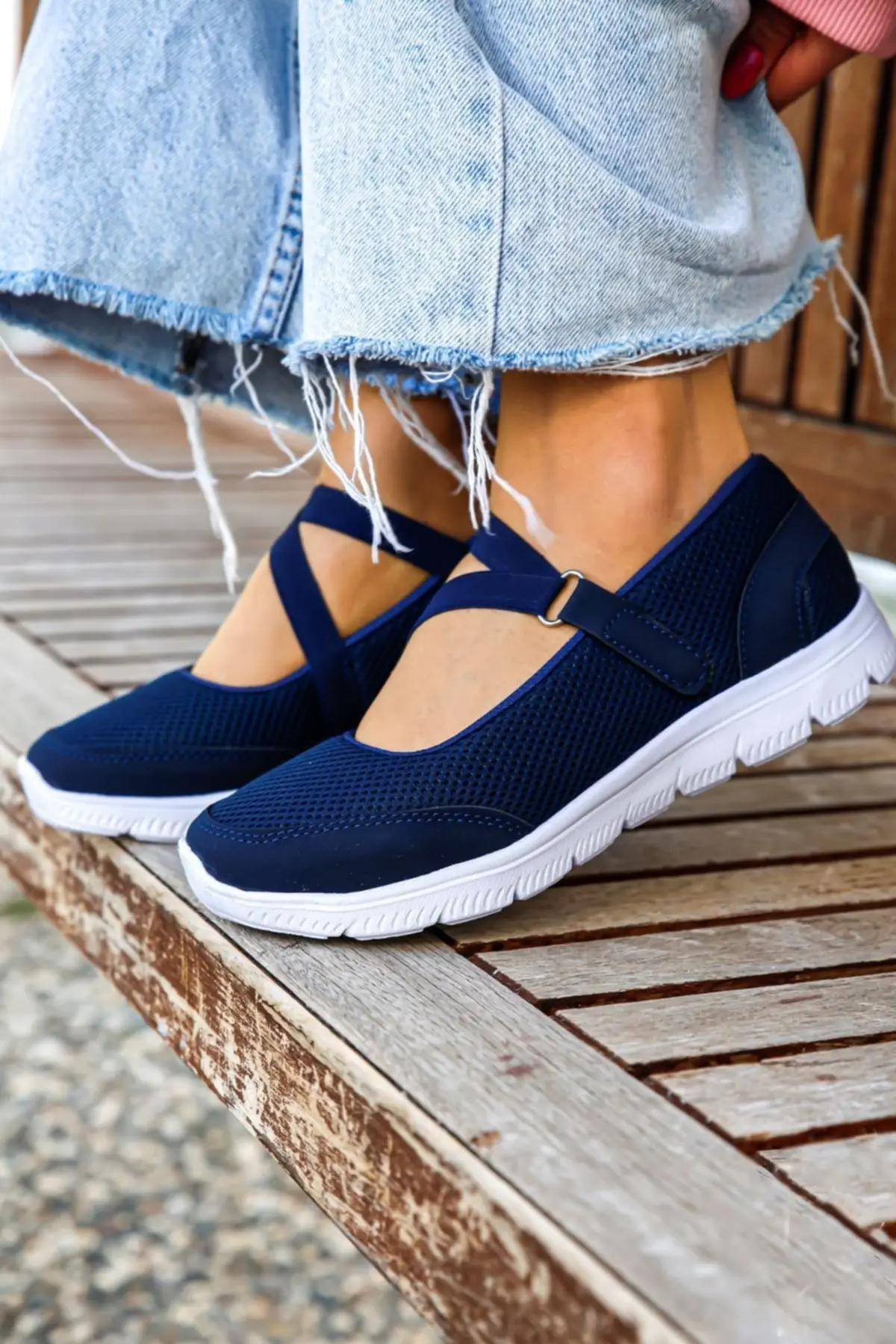 

Women Flats Shoes Ayşem Navy Blue Orthopedic Shoes Fashion Flats For Ladies Casual Shoes Elegant Flat Summer Footwear