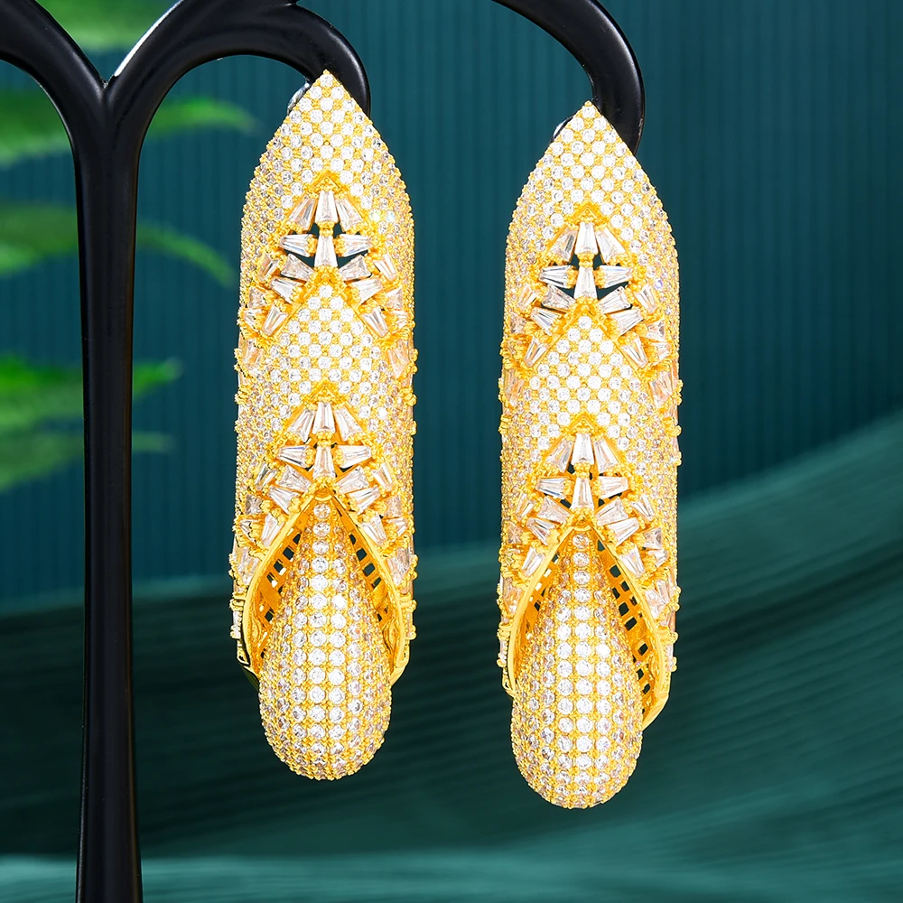 GODKI Роскошные дизайнерские геометрические африканские серьги-капли для женщин