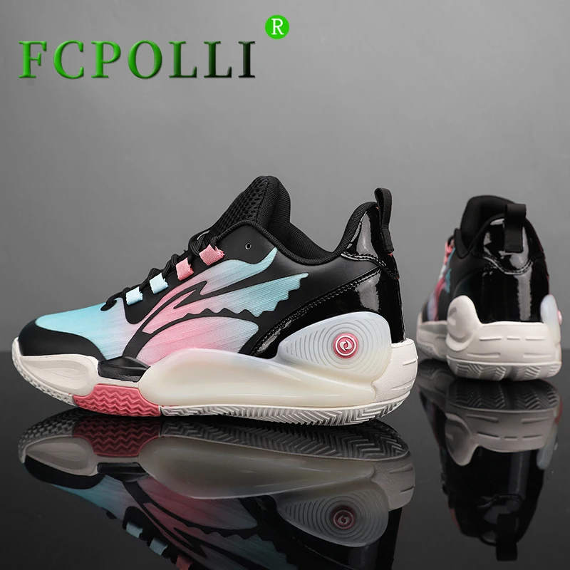 

2023 New Couples Basketball Training Shoes Anti Slip Outdoor Sport Shoes Men High Ankles Sneakers For Boys Brand Basketball Shoe