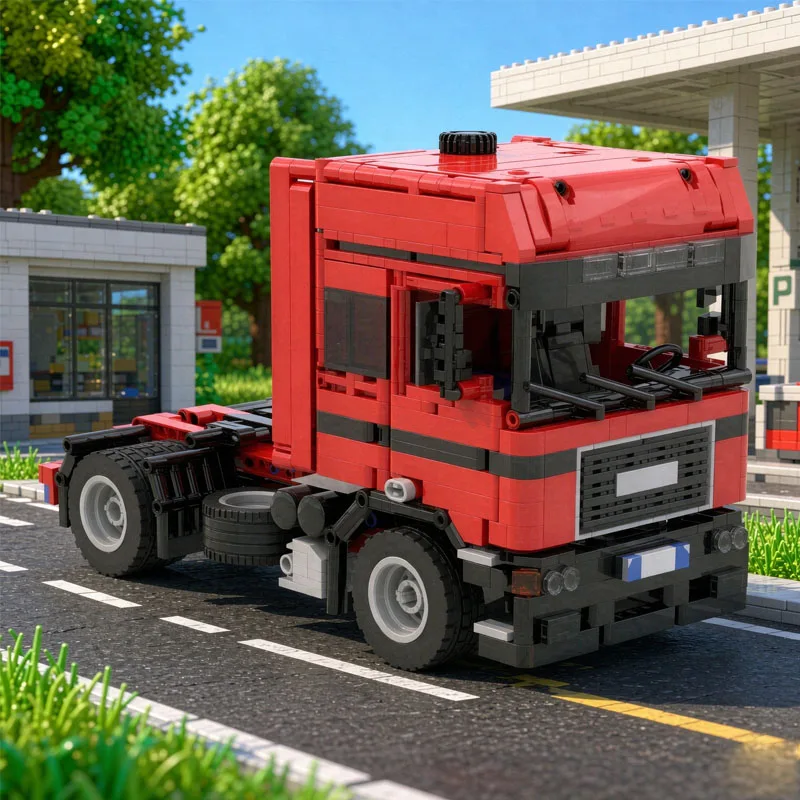 Фото MOC-101103 Классический транспортный грузовик F2000 V10, конструктор из 1330 деталей, развивающая игрушка-пазл для взрослых, подарок №1