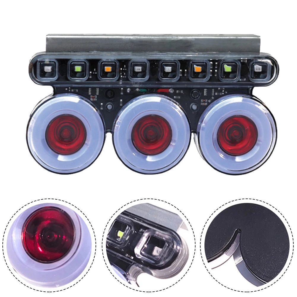 

1*Colorful Strobe Lights Emergency Strobe Lights For Trucks Car Breakdown Side Light Trailer Brake Light 2835 LED 130mm DC 24V