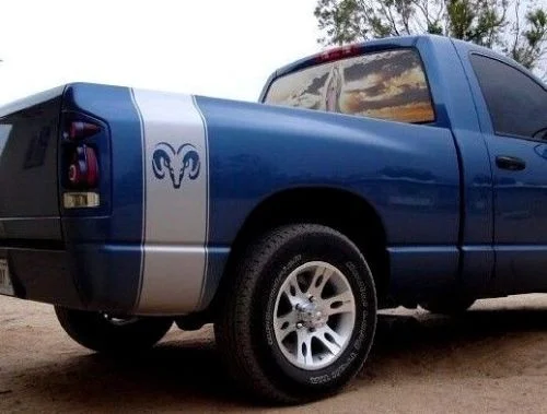 

Для (2 шт.) Dodge Ram виниловые наклейки гоночные наклейки полосы задний логотип mopar daytona 5,7 л