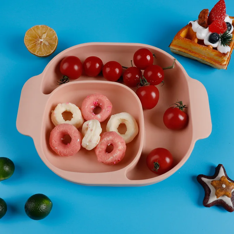 

Детский реквизит для еды, аксессуары, разделительная пластина для детей, силиконовая посуда для младенцев, специальная Нескользящая миска для еды