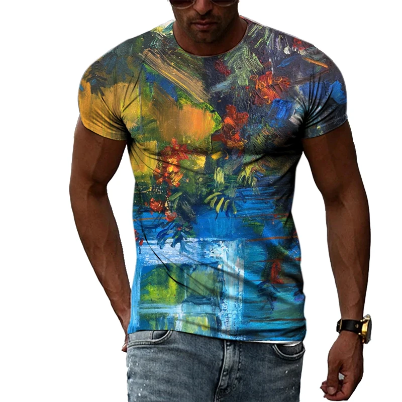 

Летняя Новинка, классная креативная Личная футболка в стиле хип-хоп с 3D-принтом граффити, модная повседневная футболка в уличном стиле с кор...