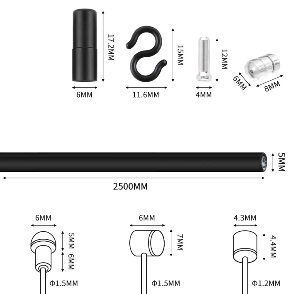 Велосипедный тормозной трос Универсальный складной переключатель тормозов для