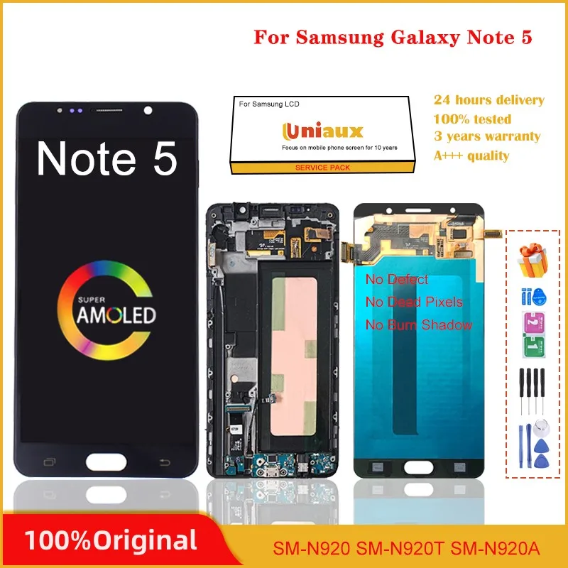 5,7 'оригинальный AMOLED для Samsung Galaxy Note 5 ЖК N920A N920C N920 N920F дисплей сенсорный экран дигитайзер для Galaxy Note5 ЖК