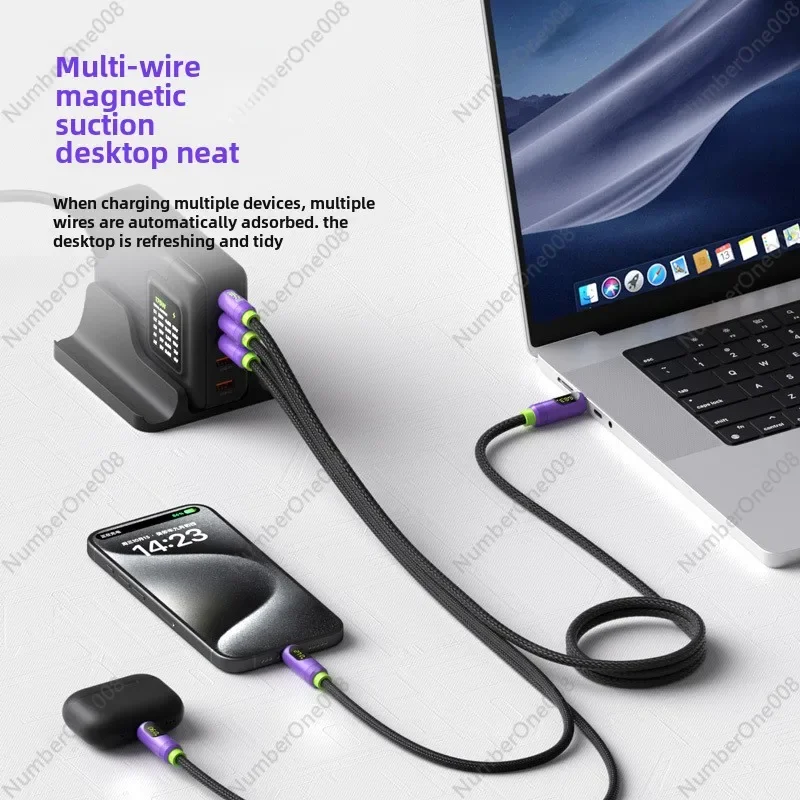 Магнитный зарядный кабель автомобильный для передачи данных цифровой дисплей