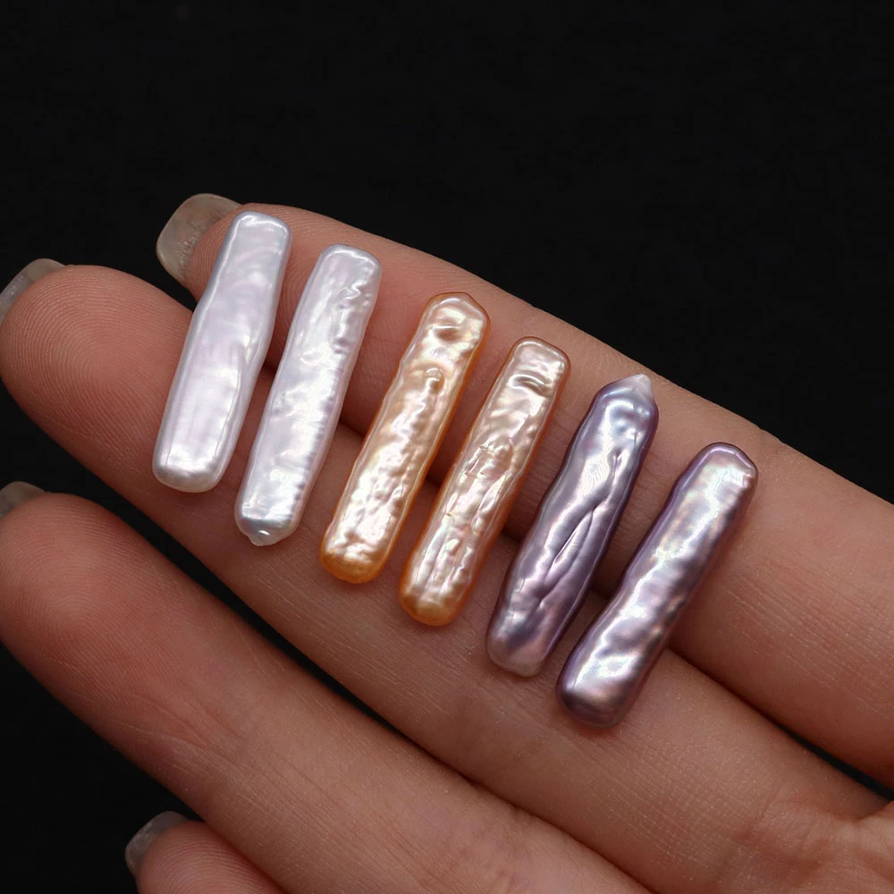 

1pcs 5x22-6x24mm Rectangle Shaped Natural Freshwater Pearl Beads 3 Colors DIY for Making Necklace and Bracelets Accessories