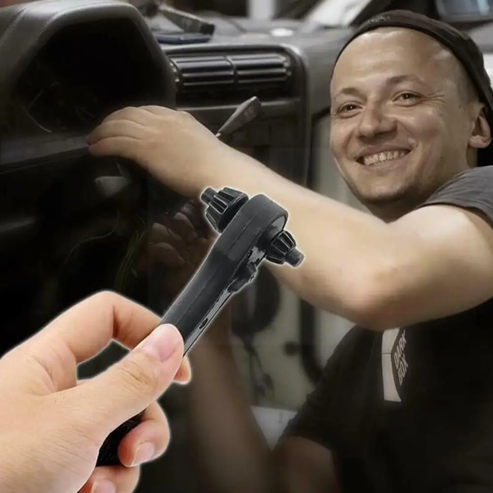 

2 In 1 Drill Chuck Ratchet Two-headed Spanner Drill Chuck Handy Tool Ratchet And Wrench Convenient Accessories Simple R2n8