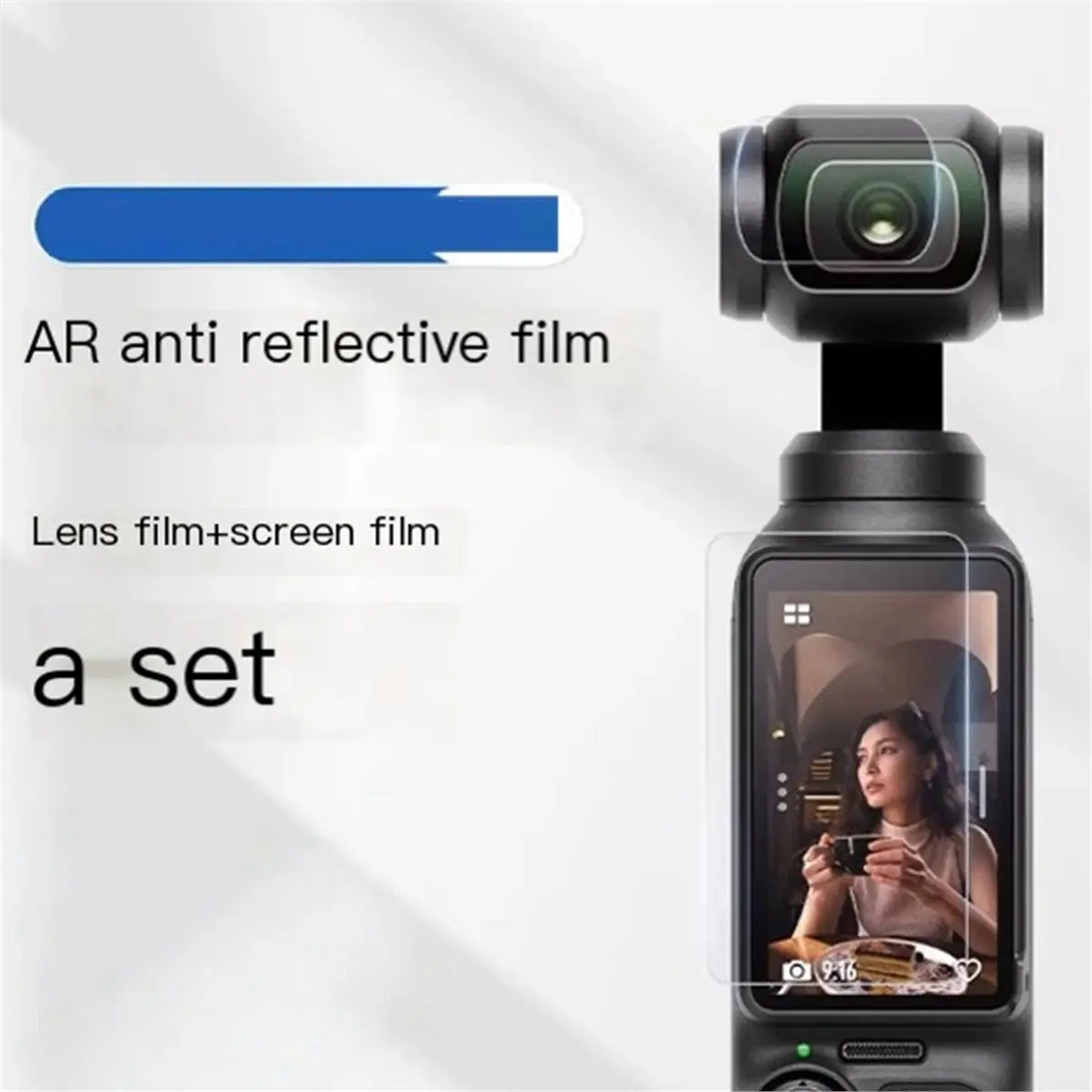 Фото Защитная пленка DTC6 для DJI OSMO Pocket 4, HD-пленка из закаленного стекла для экрана и объектива камеры, полное покрытие №3