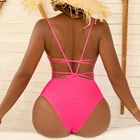 Сексуальный женский цельный купальник 2022, бандажный Однотонный женский купальник, бразильский Монокини, купальный костюм, купальный костюм, пляжная одежда, бикини