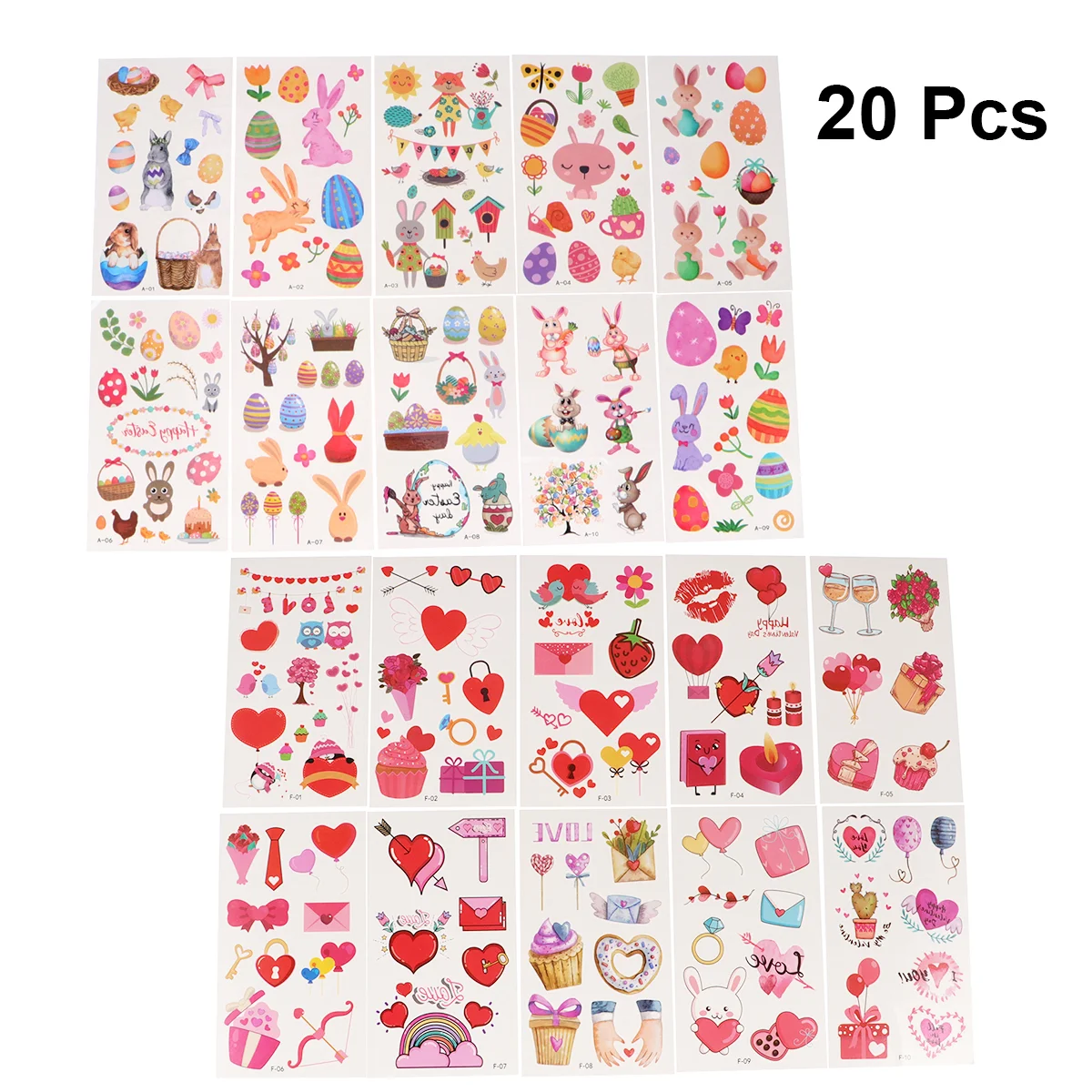 

Stickerstickers Easter Valentine Chicken Heart Day Bunny Kids Rabbit Flower Tatto Anddecorative Waterproof Temporary Lily Sleeve