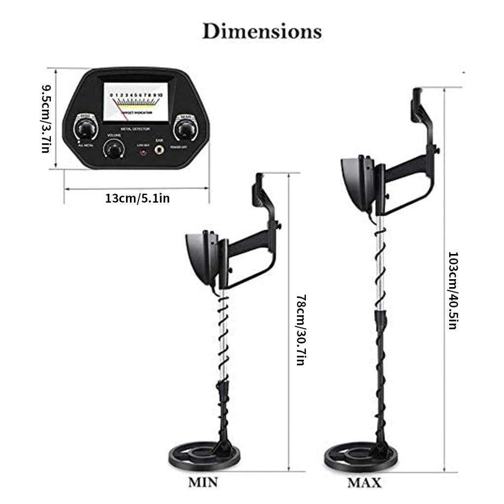 

Metal Finder Adjustable Shaft Treasure Detector Waterproof Metal Detector Auto Alarm Treasure Searching Tool