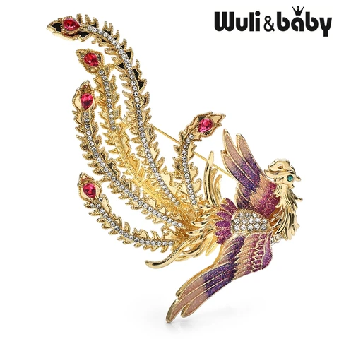 Брошь Wuli&baby Феникс