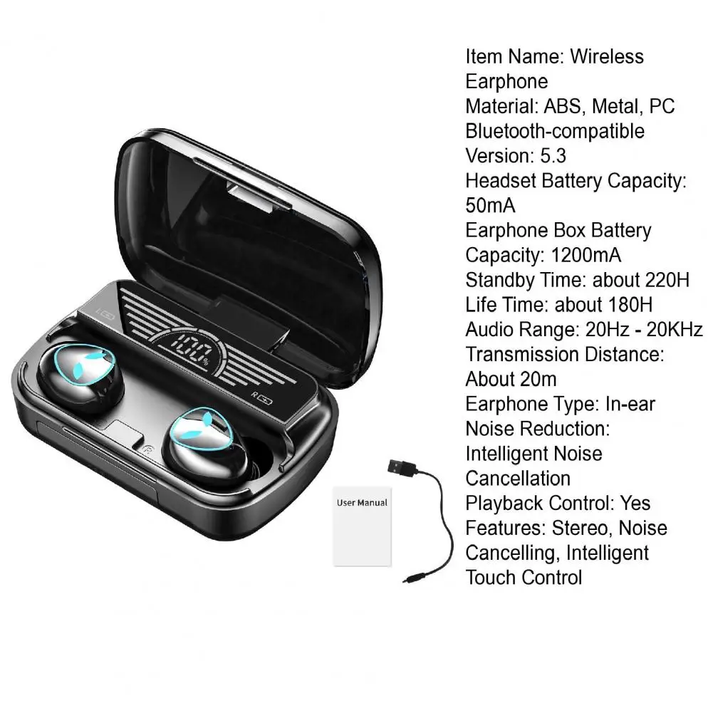 Фото Беспроводные наушники-вкладыши M20 с поддержкой Bluetooth 5,3 №5