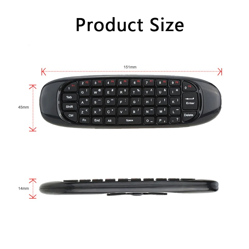 Воздушная мышь с гироскопом QWERTY клавиатура 2 4G беспроводной пульт дистанционного