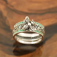 vintage style ladies 3 piece bee rings fashion party insect rings creative women jewelry