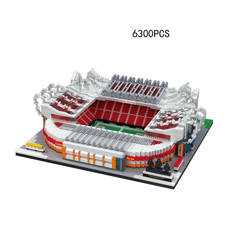 

Creative Old Trafford Stadium Micro Diamond Block England Manchesters Football Field Model Brick Toy Nanobricks Collection