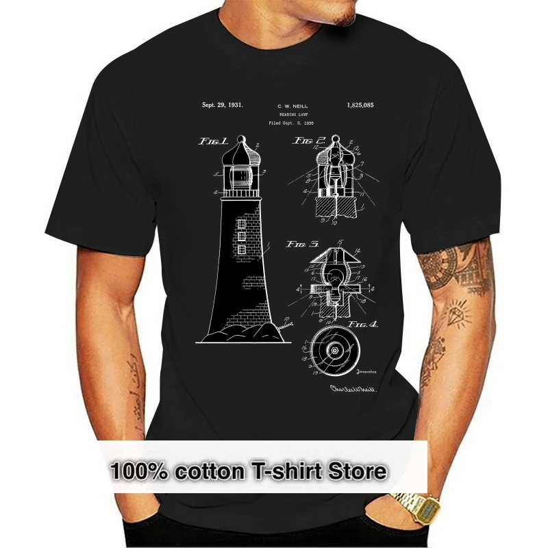 

Lighthouse Nautical T-shirt Light House Maritime Navigation Sailing Boat 2019 Fashion Brand Men's Tops StreetWear T-shirt