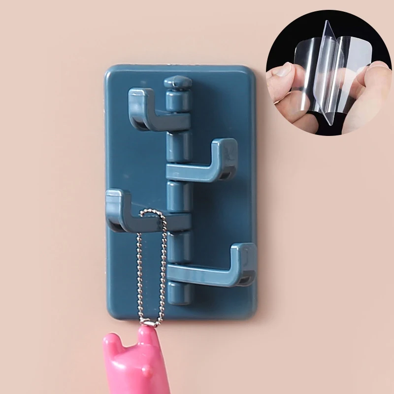 

2PCS Home Hook Multi-Purpose Hooks Rotated Rotatable Rack Key Holder Rack Towel Hanger Bathroom Rack Hooks Storage Hooks
