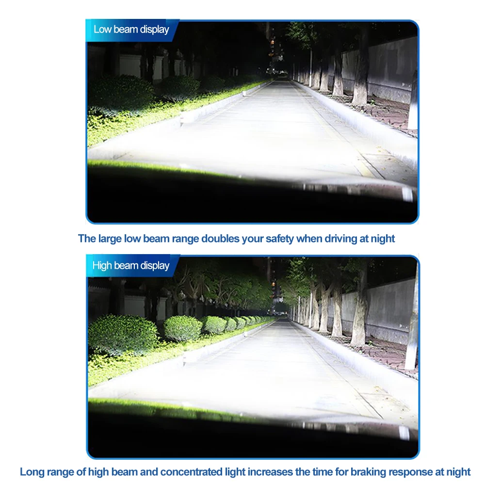 2 шт./комплект автомобильные лампы Canbus H7 9005 лм H11 9006 9012 6500K DC9-36 в