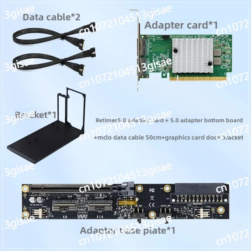 Сетевая карта SSD U.2 Жесткий диск с адаптером PCIe 5.04,0 Retimer Card MCIO X16X8 для графического процессора Кабель объединительной платы (art.: 3920d3f129c00) - 3920d3f129c00