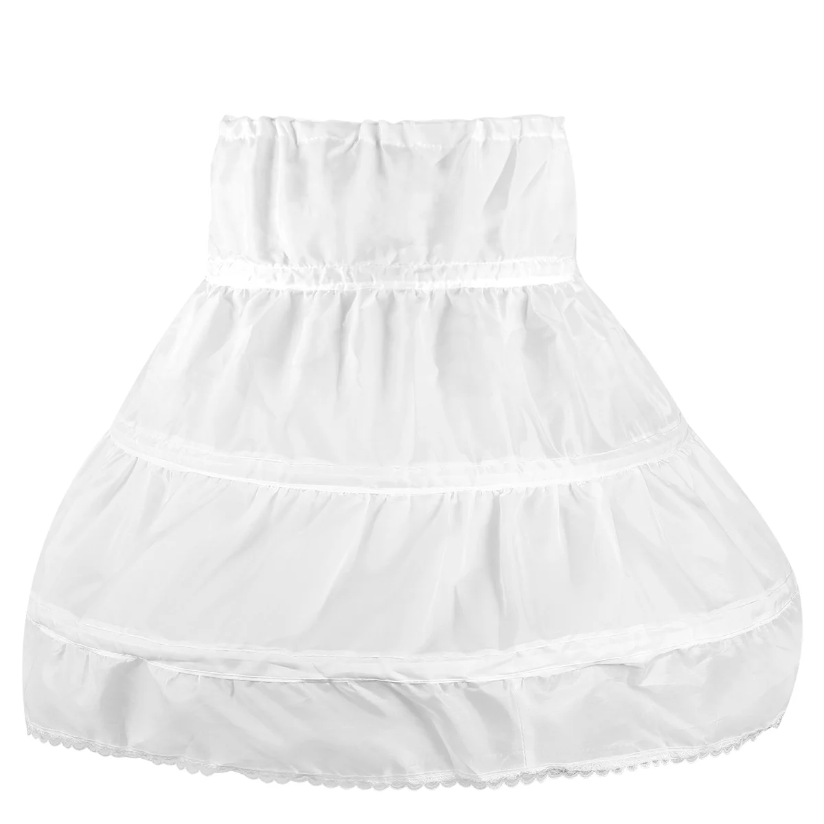 

Girls Petticoat Underskirt Flower Crinoline Girls' Wedding Dress Half White Child