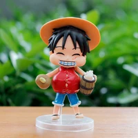 one piece 15cm anime figure monkey d luffy q version collection peripheral desktop ornament toys holiday child gift pvc