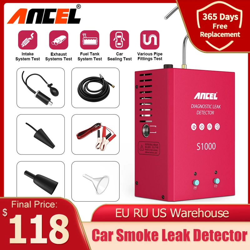 

Автомобильный детектор утечки дыма ANCEL S1000, анализатор утечки масляной трубки, тестер, автомобильный локатор утечки газа, диагностические и...