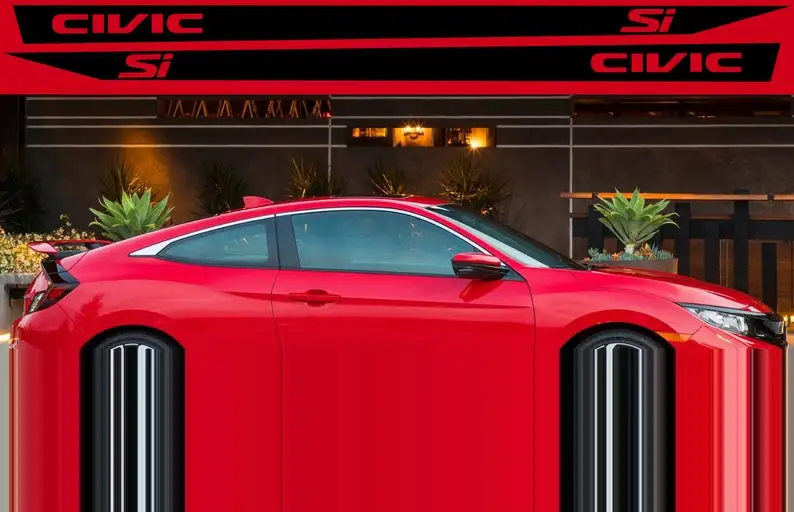 

Наклейка в полоску, совместимая с Civic Si Coupe