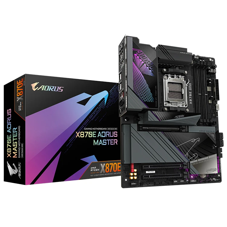 Материнская плата X870E AORUS MASTER с разъемом AMD AM5 поддерживает процессор серии