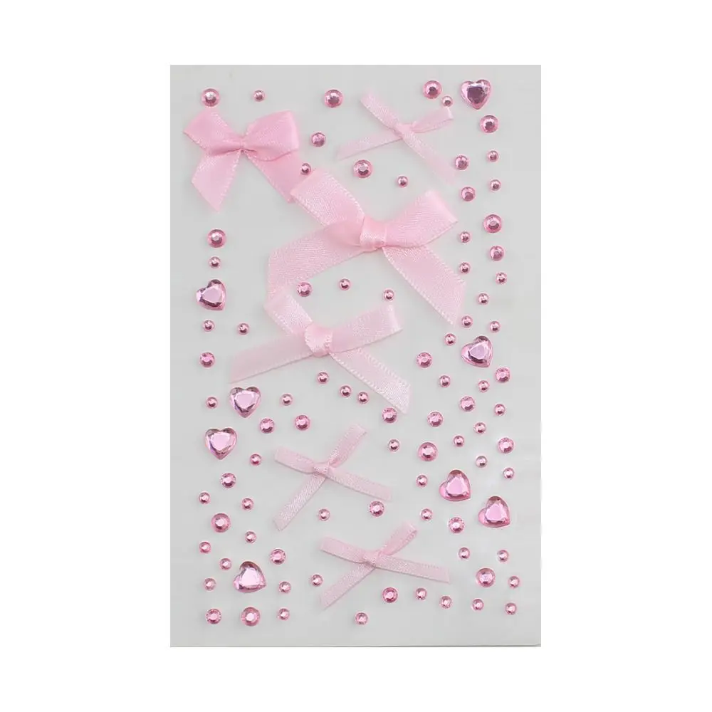 Водостойкая тату-наклейка с бантом бабочкой розовыми/красными глазами