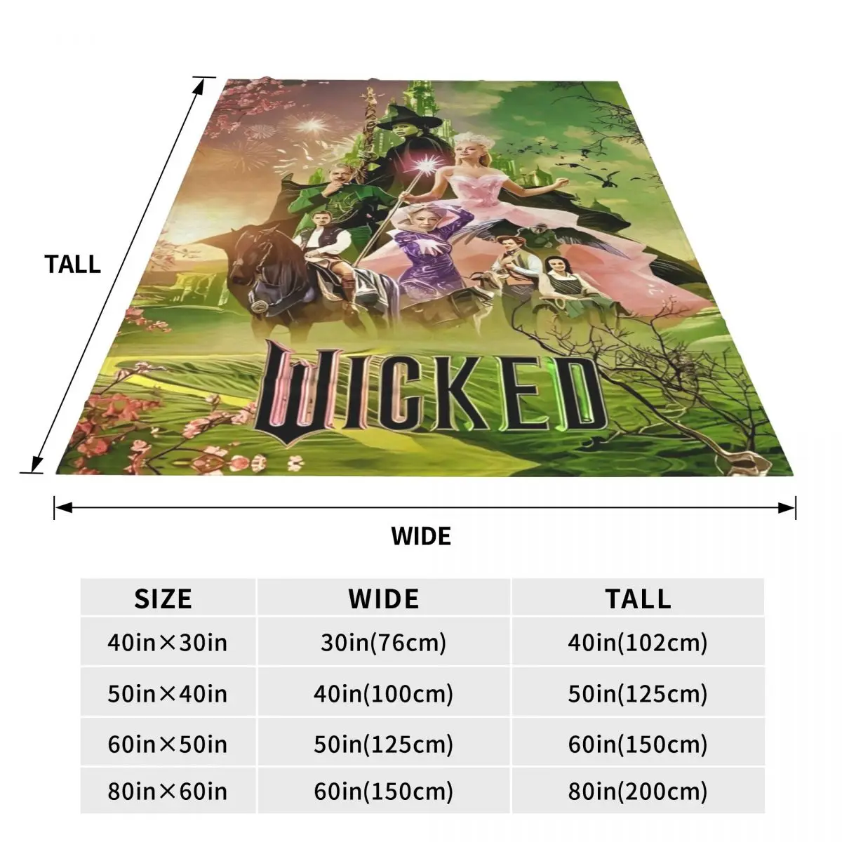 Мягкое одеяло для путешествий Wicked Elphaba &amp Glinda тональное фланелевое покрывало из