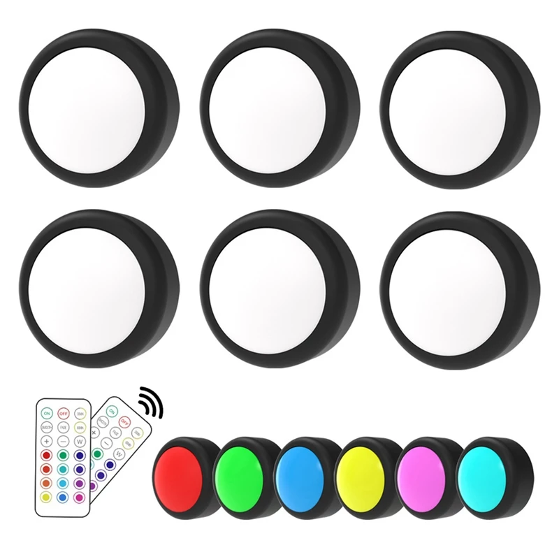 

Puck Lights With Remote Control, LED Under Cabinet Lights,Under Counter Light Battery Operated, Closet Light Dimmable