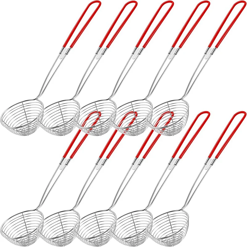 

Stainless Steel Colander Sieve,Wire Skimmer Spoon With Handle For Hot Pot Eating Soup Draining And Pearl Food 20Pcs