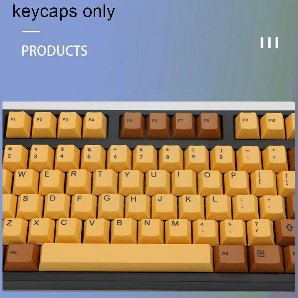 

Механическая клавиатура в стиле ретро с 110 клавишами в виде сыра, шоколада, PBT, с сублимационной клавиатурой, оригинальная высота детской мод...